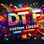 Custom company logos printed using DTF technology by DTF Miami Prints