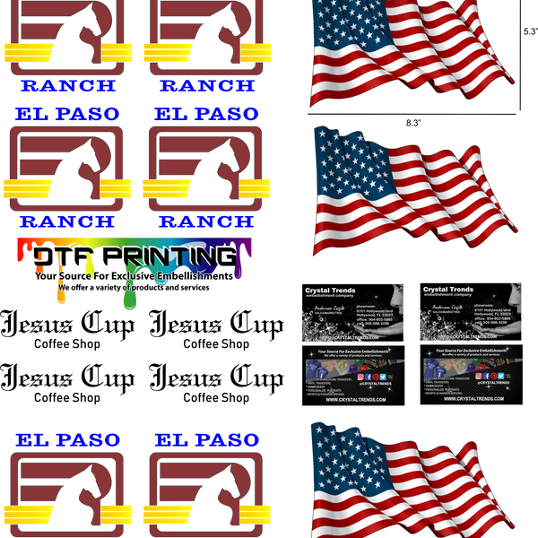 DTF Custom Gang Sheet -Upload DTF MIAMI PRINTS