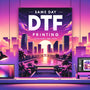 High-speed DTF printing process at DTF Miami Prints.