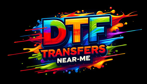  Close-up of vibrant custom DTF transfers created by a local print shop.